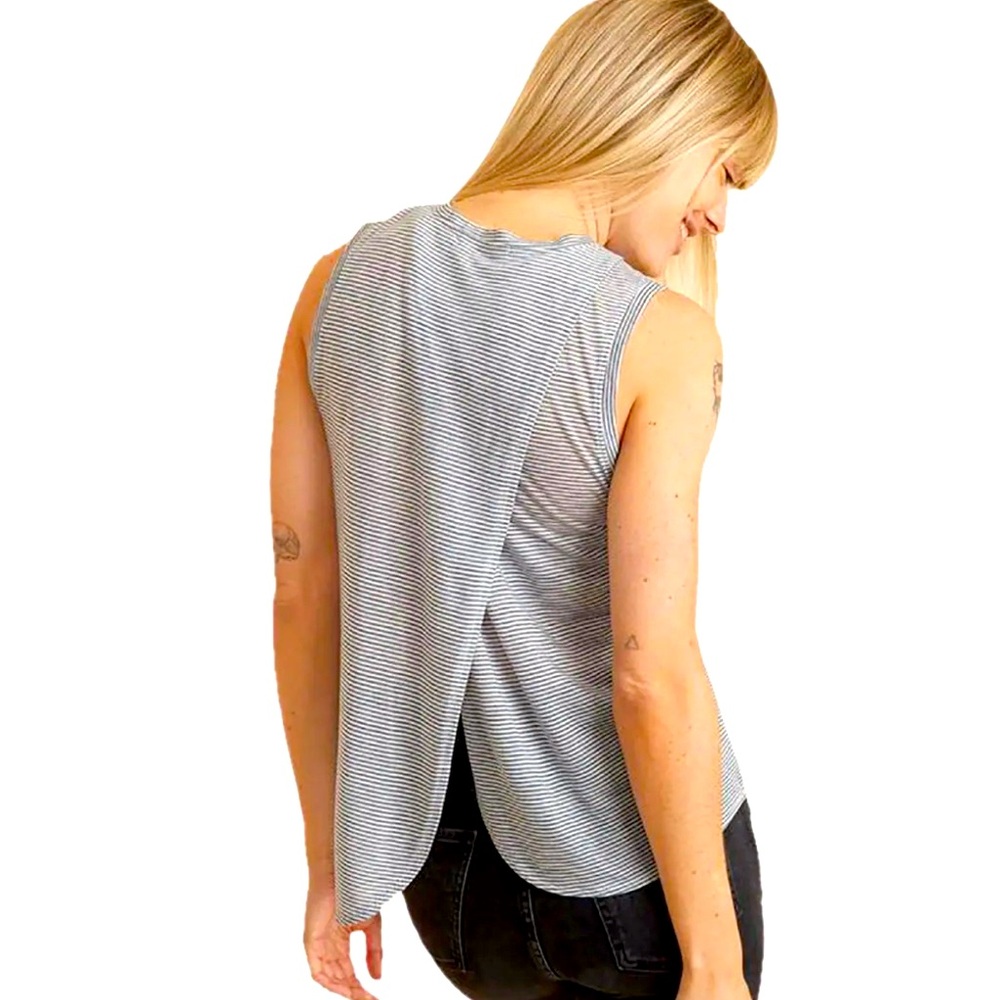 MARINE LAYER boutique brand Tulip stripe coastal top women’s size XL